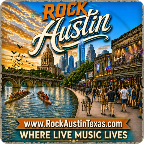 Rock Austin — coaster logo