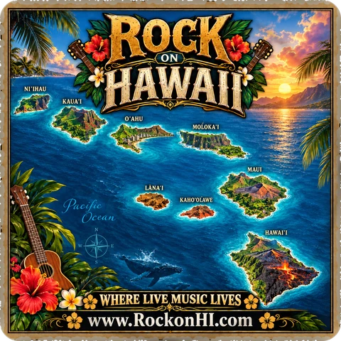 Rock Hawaii — coaster logo