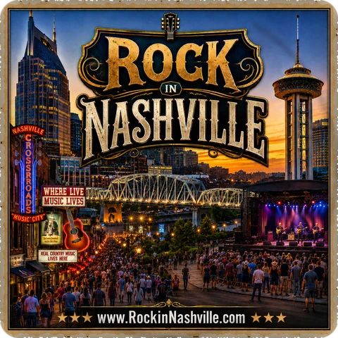 Rock Nashville — coaster logo