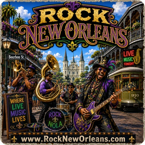 Rock New Orleans — coaster logo